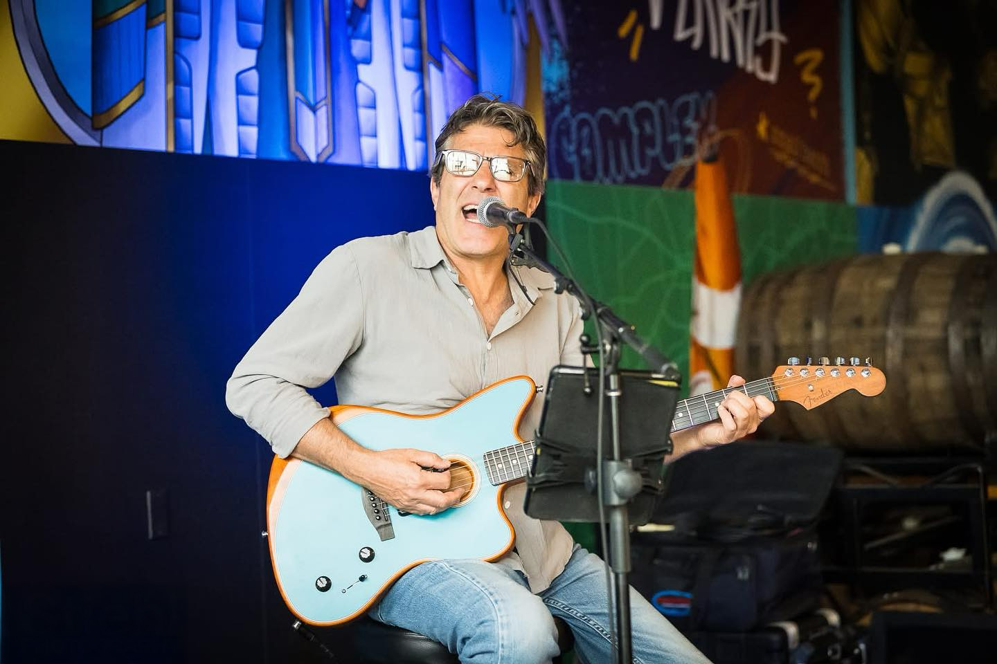 Eric Paul Levy performing live rock music